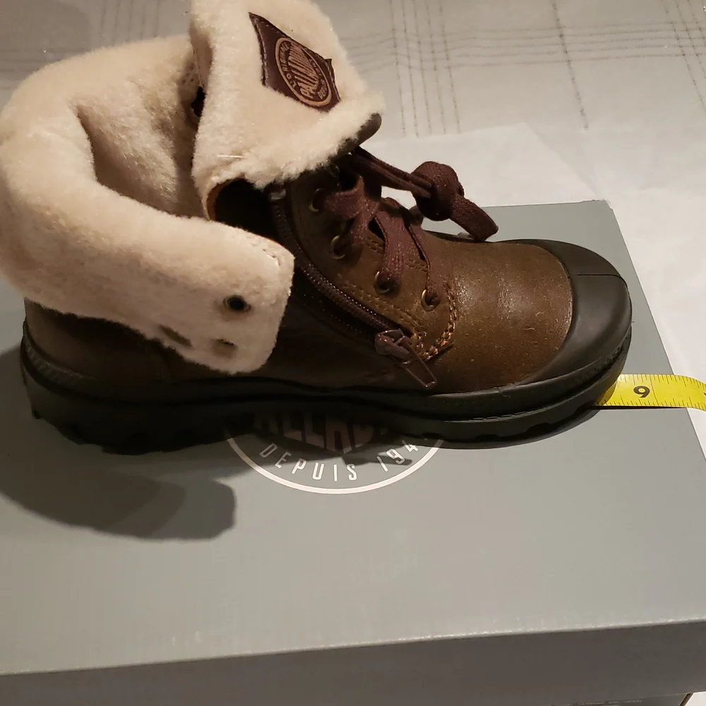 Palladium New CHILDREN's 2 ZIP Leather PILOT Cuffed KIDS Boots UNISEX NIB